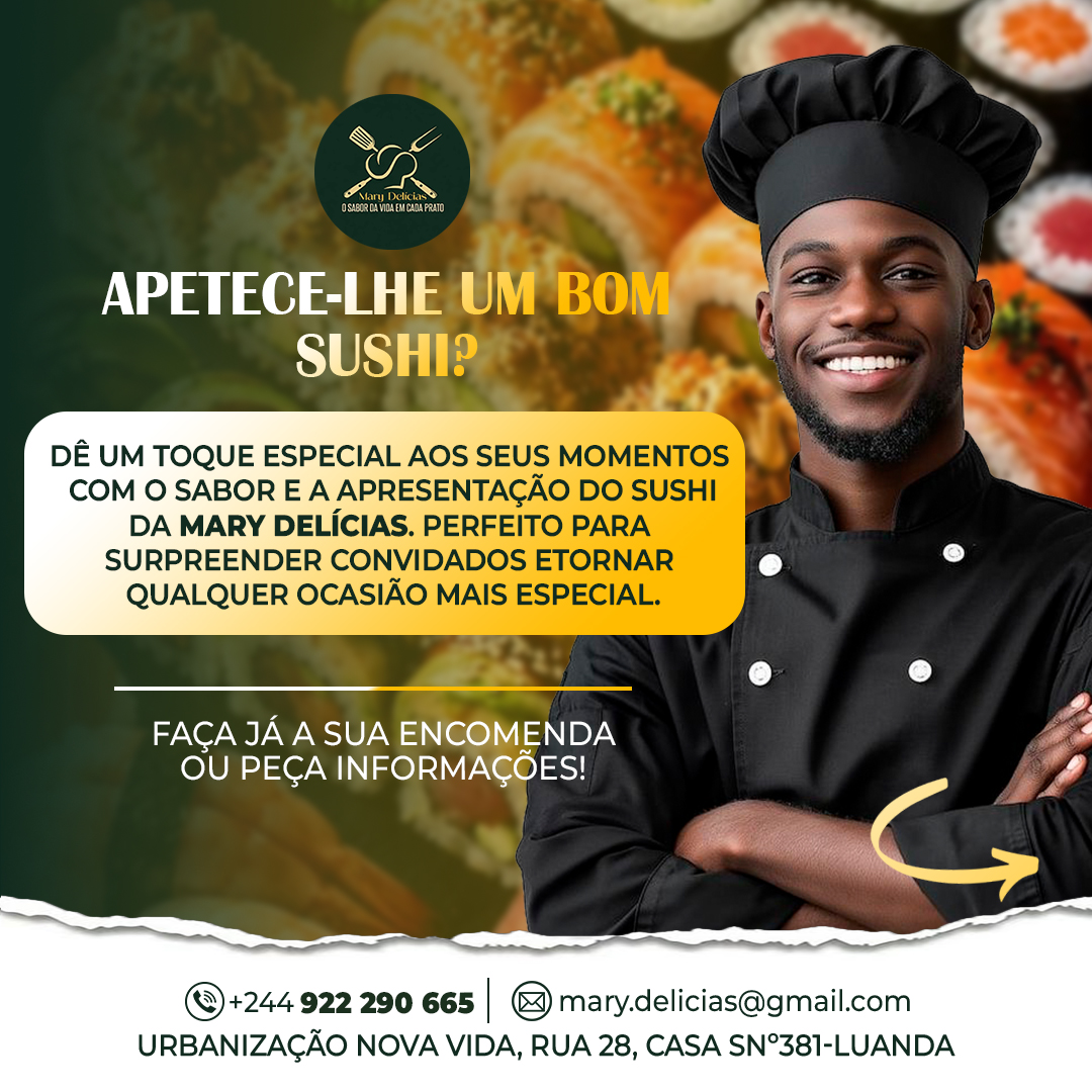 Apetece-lhe um bom sushi? — MARY DELÍCIAS