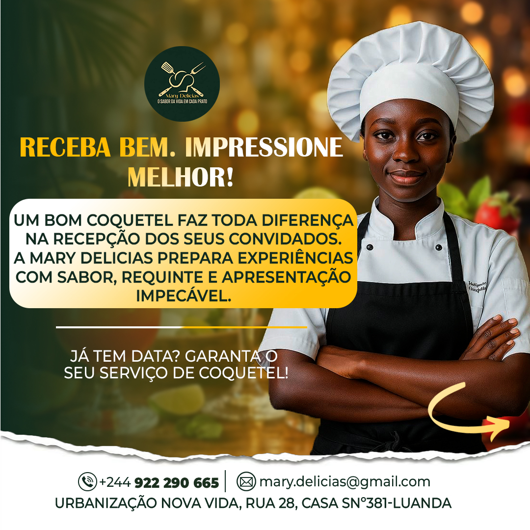 Receba bem, impressione melhor — serviço de coquetel